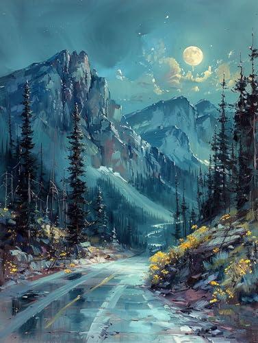 5D Diamond Painting Berg, Diamond Painting Erwachsene Mond, DIY Basteln Erwachsene, Full Diamant Kunst Malerei Stickerei Kreuzstich Set, Zimmer Deko und Wanddekor, Als Geschenke 50x65cm Y-3078 5D Diamond Painting Berg, Diamond Painting Erwachsene Mond, DIY Basteln Erwachsene, Full Diamant Kunst Malerei Stickerei Kreuzstich Set, Zimmer Deko und Wanddekor, Als Geschenke 50x65cm Y-3078 von MAYUPEOU
