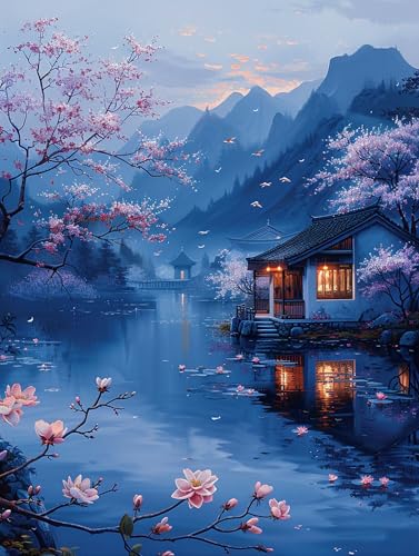 5D Diamond Painting Berg, Diamond Painting Erwachsene Rivers, DIY Basteln Erwachsene, Full Diamant Kunst Malerei Stickerei Kreuzstich Set, Zimmer Deko und Wanddekor, Als Geschenke 40X50cm D-1825 5D Diamond Painting Berg, Diamond Painting Erwachsene Rivers, DIY Basteln Erwachsene, Full Diamant Kunst Malerei Stickerei Kreuzstich Set, Zimmer Deko und Wanddekor, Als Geschenke 40X50cm D-1825 von MAYUPEOU
