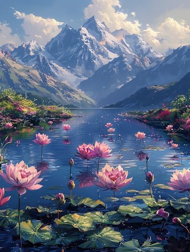 5D Diamond Painting Berg, Diamond Painting Erwachsene Teich, DIY Basteln Erwachsene, Full Diamant Kunst Malerei Stickerei Kreuzstich Set, Zimmer Deko und Wanddekor, Als Geschenke 50x65cm 0-5870 5D Diamond Painting Berg, Diamond Painting Erwachsene Teich, DIY Basteln Erwachsene, Full Diamant Kunst Malerei Stickerei Kreuzstich Set, Zimmer Deko und Wanddekor, Als Geschenke 50x65cm 0-5870 von MAYUPEOU