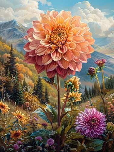 5D Diamond Painting Blume, Diamond Painting Erwachsene Berg, DIY Basteln Erwachsene, Full Diamant Kunst Malerei Stickerei Kreuzstich Set, Zimmer Deko und Wanddekor, Als Geschenke 60X70cm I-3592 5D Diamond Painting Blume, Diamond Painting Erwachsene Berg, DIY Basteln Erwachsene, Full Diamant Kunst Malerei Stickerei Kreuzstich Set, Zimmer Deko und Wanddekor, Als Geschenke 60X70cm I-3592 von MAYUPEOU
