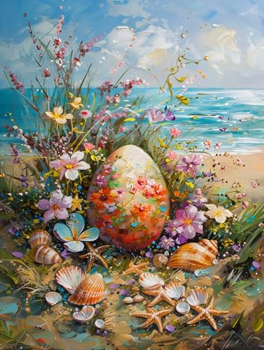 5D Diamond Painting Blume, Diamond Painting Erwachsene Strand, DIY Basteln Erwachsene, Full Diamant Kunst Malerei Stickerei Kreuzstich Set, Zimmer Deko und Wanddekor, Als Geschenke 30x40cm 0-4025 von MAYUPEOU