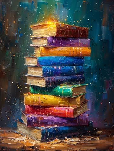 5D Diamond Painting Buch, Diamond Painting Erwachsene Wissen, DIY Basteln Erwachsene, Full Diamant Kunst Malerei Stickerei Kreuzstich Set, Zimmer Deko und Wanddekor, Als Geschenke 60X70cm 8-1143 von MAYUPEOU