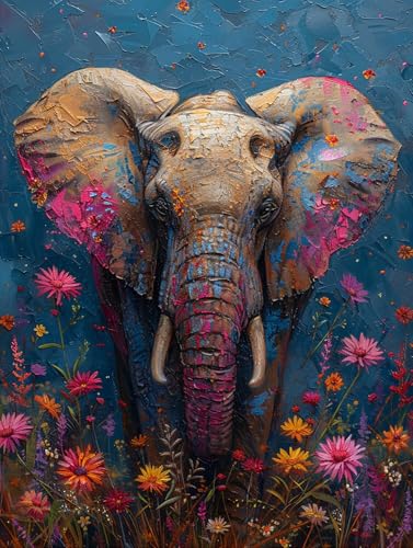 5D Diamond Painting Elefant, Diamond Painting Erwachsene Blume, DIY Basteln Erwachsene, Full Diamant Kunst Malerei Stickerei Kreuzstich Set, Zimmer Deko und Wanddekor, Als Geschenke 70x95cm N-8874 5D Diamond Painting Elefant, Diamond Painting Erwachsene Blume, DIY Basteln Erwachsene, Full Diamant Kunst Malerei Stickerei Kreuzstich Set, Zimmer Deko und Wanddekor, Als Geschenke 70x95cm N-8874 von MAYUPEOU