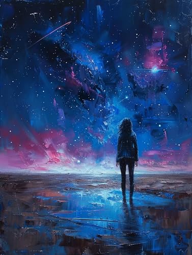 5D Diamond Painting Frau, Diamond Painting Erwachsene Sternenhimmel, DIY Basteln Erwachsene, Full Diamant Kunst Malerei Stickerei Kreuzstich Set, Zimmer Deko und Wanddekor, Geschenke 100x135cm O-7279 von MAYUPEOU