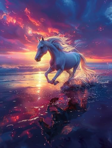 5D Diamond Painting Horse, Diamond Painting Erwachsene Sonnenuntergang, DIY Basteln Erwachsene, Full Diamant Kunst Malerei Stickerei Kreuzstich Set, Zimmer Deko und Wanddekor Geschenke 70x95cm 0-7484 5D Diamond Painting Horse, Diamond Painting Erwachsene Sonnenuntergang, DIY Basteln Erwachsene, Full Diamant Kunst Malerei Stickerei Kreuzstich Set, Zimmer Deko und Wanddekor Geschenke 70x95cm 0-7484 von MAYUPEOU