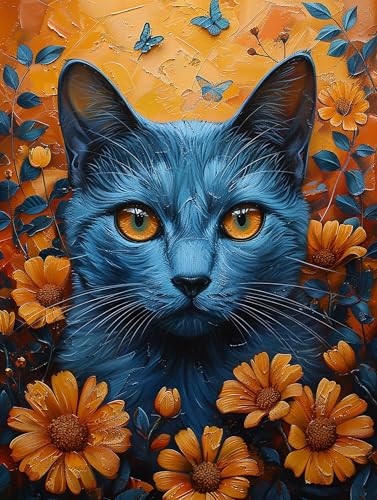 5D Diamond Painting Katze, Diamond Painting Erwachsene Blume, DIY Basteln Erwachsene, Full Diamant Kunst Malerei Stickerei Kreuzstich Set, Zimmer Deko und Wanddekor, Als Geschenke 30x40cm 7-3733 5D Diamond Painting Katze, Diamond Painting Erwachsene Blume, DIY Basteln Erwachsene, Full Diamant Kunst Malerei Stickerei Kreuzstich Set, Zimmer Deko und Wanddekor, Als Geschenke 30x40cm 7-3733 von MAYUPEOU