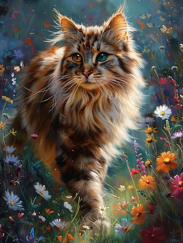 5D Diamond Painting Katze, Diamond Painting Erwachsene Blume, DIY Basteln Erwachsene, Full Diamant Kunst Malerei Stickerei Kreuzstich Set, Zimmer Deko und Wanddekor, Als Geschenke 60X80cm H-3440 5D Diamond Painting Katze, Diamond Painting Erwachsene Blume, DIY Basteln Erwachsene, Full Diamant Kunst Malerei Stickerei Kreuzstich Set, Zimmer Deko und Wanddekor, Als Geschenke 60X80cm H-3440 von MAYUPEOU