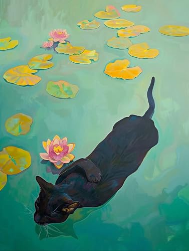 5D Diamond Painting Katze, Diamond Painting Erwachsene Teich, DIY Basteln Erwachsene, Full Diamant Kunst Malerei Stickerei Kreuzstich Set, Zimmer Deko und Wanddekor, Als Geschenke 100x130cm 9-9738 5D Diamond Painting Katze, Diamond Painting Erwachsene Teich, DIY Basteln Erwachsene, Full Diamant Kunst Malerei Stickerei Kreuzstich Set, Zimmer Deko und Wanddekor, Als Geschenke 100x130cm 9-9738 von MAYUPEOU