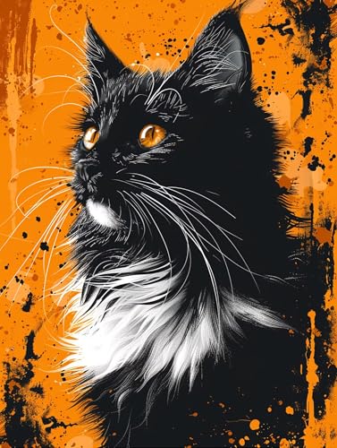 5D Diamond Painting Katze, Diamond Painting Erwachsene Tier, DIY Basteln Erwachsene, Full Diamant Kunst Malerei Stickerei Kreuzstich Set, Zimmer Deko und Wanddekor, Als Geschenke 70x95cm D-7463 5D Diamond Painting Katze, Diamond Painting Erwachsene Tier, DIY Basteln Erwachsene, Full Diamant Kunst Malerei Stickerei Kreuzstich Set, Zimmer Deko und Wanddekor, Als Geschenke 70x95cm D-7463 von MAYUPEOU