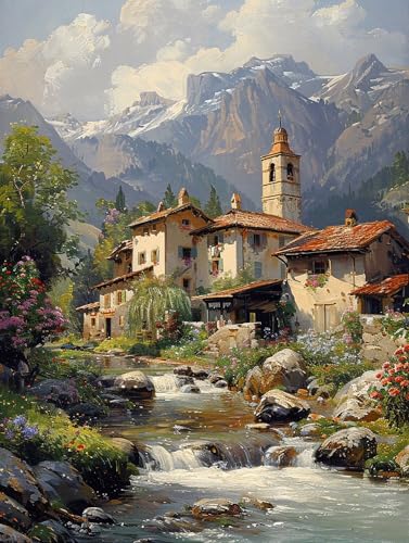 5D Diamond Painting Landschaft, Diamond Painting Erwachsene Rivers, DIY Basteln Erwachsene, Full Diamant Kunst Malerei Stickerei Kreuzstich Set, Zimmer Deko und Wanddekor, Als Geschenke 60X70cm S-2729 5D Diamond Painting Landschaft, Diamond Painting Erwachsene Rivers, DIY Basteln Erwachsene, Full Diamant Kunst Malerei Stickerei Kreuzstich Set, Zimmer Deko und Wanddekor, Als Geschenke 60X70cm S-2729 von MAYUPEOU