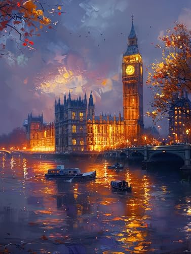 5D Diamond Painting London, Diamond Painting Erwachsene Big Ben, DIY Basteln Erwachsene, Full Diamant Kunst Malerei Stickerei Kreuzstich Set, Zimmer Deko und Wanddekor, Als Geschenke 40X50cm O-1608 5D Diamond Painting London, Diamond Painting Erwachsene Big Ben, DIY Basteln Erwachsene, Full Diamant Kunst Malerei Stickerei Kreuzstich Set, Zimmer Deko und Wanddekor, Als Geschenke 40X50cm O-1608 von MAYUPEOU