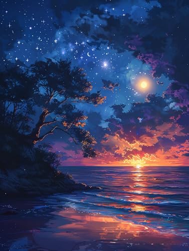 5D Diamond Painting Mond, Diamond Painting Erwachsene Baum, DIY Basteln Erwachsene, Full Diamant Kunst Malerei Stickerei Kreuzstich Set, Zimmer Deko und Wanddekor, Als Geschenke 70x95cm 3-3988 5D Diamond Painting Mond, Diamond Painting Erwachsene Baum, DIY Basteln Erwachsene, Full Diamant Kunst Malerei Stickerei Kreuzstich Set, Zimmer Deko und Wanddekor, Als Geschenke 70x95cm 3-3988 von MAYUPEOU