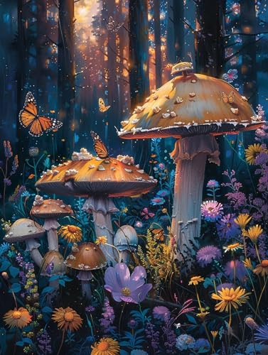 5D Diamond Painting Pilz, Diamond Painting Erwachsene Blume, DIY Basteln Erwachsene, Full Diamant Kunst Malerei Stickerei Kreuzstich Set, Zimmer Deko und Wanddekor, Als Geschenke 80X110cm R-3671 5D Diamond Painting Pilz, Diamond Painting Erwachsene Blume, DIY Basteln Erwachsene, Full Diamant Kunst Malerei Stickerei Kreuzstich Set, Zimmer Deko und Wanddekor, Als Geschenke 80X110cm R-3671 von MAYUPEOU