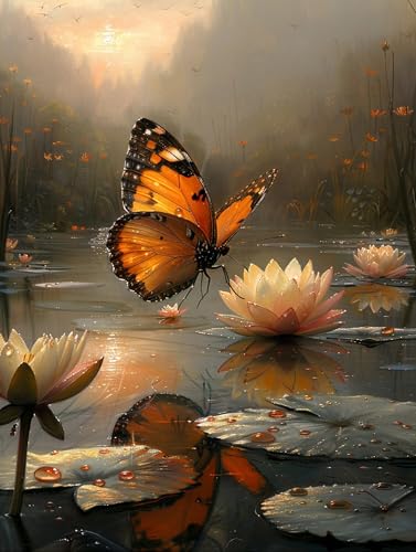 5D Diamond Painting Schmetterling, Diamond Painting Erwachsene Teich, DIY Basteln Erwachsene, Full Diamant Kunst Malerei Stickerei Kreuzstich Set, Zimmer Deko und Wanddekor, Geschenke 40X50cm 6-4599 5D Diamond Painting Schmetterling, Diamond Painting Erwachsene Teich, DIY Basteln Erwachsene, Full Diamant Kunst Malerei Stickerei Kreuzstich Set, Zimmer Deko und Wanddekor, Geschenke 40X50cm 6-4599 von MAYUPEOU