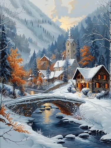 5D Diamond Painting Schneeszene, Diamond Painting Erwachsene HäUser, DIY Basteln Erwachsene, Full Diamant Kunst Malerei Stickerei Kreuzstich Set, Zimmer Deko und Wanddekor, Geschenke 40X50cm 0-9127 5D Diamond Painting Schneeszene, Diamond Painting Erwachsene HäUser, DIY Basteln Erwachsene, Full Diamant Kunst Malerei Stickerei Kreuzstich Set, Zimmer Deko und Wanddekor, Geschenke 40X50cm 0-9127 von MAYUPEOU