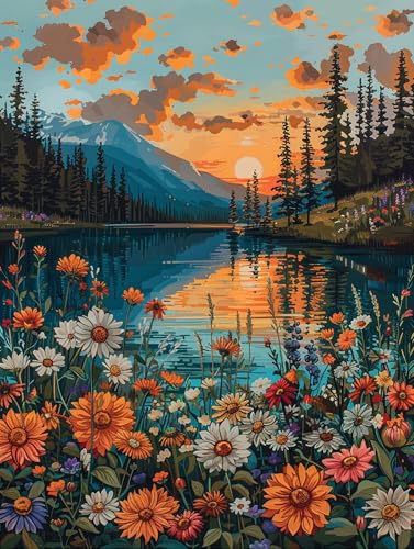 5D Diamond Painting Sonnenuntergang, Diamond Painting Erwachsene Blume, DIY Basteln Erwachsene, Full Diamant Kunst Malerei Stickerei Kreuzstich Set, Zimmer Deko und Wanddekor Geschenke 60X70cm 7-2264 5D Diamond Painting Sonnenuntergang, Diamond Painting Erwachsene Blume, DIY Basteln Erwachsene, Full Diamant Kunst Malerei Stickerei Kreuzstich Set, Zimmer Deko und Wanddekor Geschenke 60X70cm 7-2264 von MAYUPEOU
