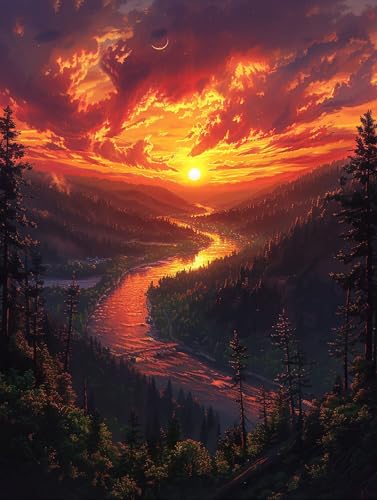 5D Diamond Painting Sonnenuntergang, Diamond Painting Erwachsene Landschaft, DIY Basteln Erwachsene, Full Diamant Kunst Malerei Stickerei Kreuzstich Set, für Zimmer Deko Geschenke 50x65cm 8-1808 5D Diamond Painting Sonnenuntergang, Diamond Painting Erwachsene Landschaft, DIY Basteln Erwachsene, Full Diamant Kunst Malerei Stickerei Kreuzstich Set, für Zimmer Deko Geschenke 50x65cm 8-1808 von MAYUPEOU