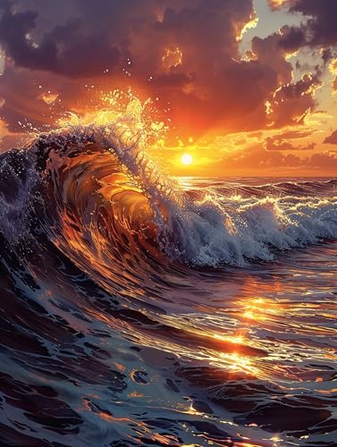 5D Diamond Painting Sonnenuntergang, Diamond Painting Erwachsene Ozean, DIY Basteln Erwachsene, Full Diamant Kunst Malerei Stickerei Kreuzstich Set, Zimmer Deko und Wanddekor Geschenke 30x40cm U-1486 5D Diamond Painting Sonnenuntergang, Diamond Painting Erwachsene Ozean, DIY Basteln Erwachsene, Full Diamant Kunst Malerei Stickerei Kreuzstich Set, Zimmer Deko und Wanddekor Geschenke 30x40cm U-1486 von MAYUPEOU