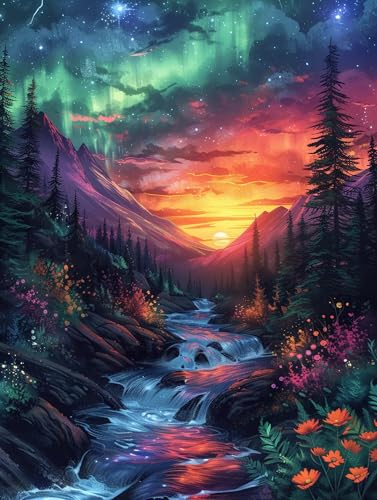 5D Diamond Painting Sonnenuntergang, Diamond Painting Erwachsene Rivers, DIY Basteln Erwachsene, Full Diamant Kunst Malerei Stickerei Kreuzstich Set, Zimmer Deko und Wanddekor Geschenke 40X50cm 7-7074 5D Diamond Painting Sonnenuntergang, Diamond Painting Erwachsene Rivers, DIY Basteln Erwachsene, Full Diamant Kunst Malerei Stickerei Kreuzstich Set, Zimmer Deko und Wanddekor Geschenke 40X50cm 7-7074 von MAYUPEOU