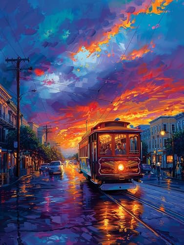 5D Diamond Painting Sonnenuntergang, Diamond Painting Erwachsene Stadt, DIY Basteln Erwachsene, Full Diamant Kunst Malerei Stickerei Kreuzstich Set, für Zimmer Deko und Wanddekor 100x135cm 5-6023 5D Diamond Painting Sonnenuntergang, Diamond Painting Erwachsene Stadt, DIY Basteln Erwachsene, Full Diamant Kunst Malerei Stickerei Kreuzstich Set, für Zimmer Deko und Wanddekor 100x135cm 5-6023 von MAYUPEOU