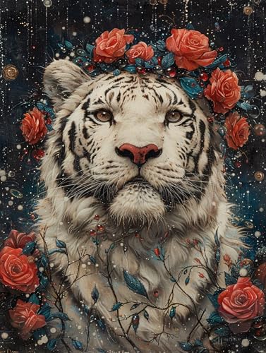 5D Diamond Painting Tiger, Diamond Painting Erwachsene Blume, DIY Basteln Erwachsene, Full Diamant Kunst Malerei Stickerei Kreuzstich Set, Zimmer Deko und Wanddekor, Als Geschenke 60X80cm C-5805 5D Diamond Painting Tiger, Diamond Painting Erwachsene Blume, DIY Basteln Erwachsene, Full Diamant Kunst Malerei Stickerei Kreuzstich Set, Zimmer Deko und Wanddekor, Als Geschenke 60X80cm C-5805 von MAYUPEOU