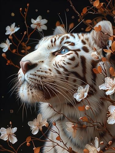 5D Diamond Painting Tiger, Diamond Painting Erwachsene Blume, DIY Basteln Erwachsene, Full Diamant Kunst Malerei Stickerei Kreuzstich Set, Zimmer Deko und Wanddekor, Als Geschenke 60X80cm L-1507 5D Diamond Painting Tiger, Diamond Painting Erwachsene Blume, DIY Basteln Erwachsene, Full Diamant Kunst Malerei Stickerei Kreuzstich Set, Zimmer Deko und Wanddekor, Als Geschenke 60X80cm L-1507 von MAYUPEOU
