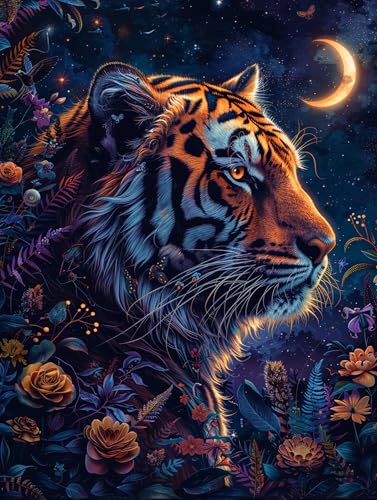 5D Diamond Painting Tiger, Diamond Painting Erwachsene Blume, DIY Basteln Erwachsene, Full Diamant Kunst Malerei Stickerei Kreuzstich Set, Zimmer Deko und Wanddekor, Als Geschenke 70x95cm 0-3161 5D Diamond Painting Tiger, Diamond Painting Erwachsene Blume, DIY Basteln Erwachsene, Full Diamant Kunst Malerei Stickerei Kreuzstich Set, Zimmer Deko und Wanddekor, Als Geschenke 70x95cm 0-3161 von MAYUPEOU