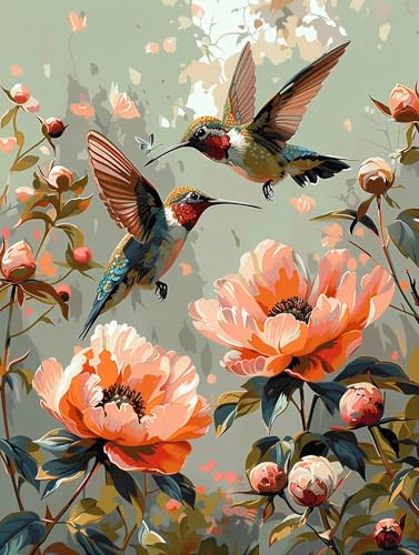 5D Diamond Painting Vogel, Diamond Painting Erwachsene Blume, DIY Basteln Erwachsene, Full Diamant Kunst Malerei Stickerei Kreuzstich Set, Zimmer Deko und Wanddekor, Als Geschenke 100x130cm V-9383 von MAYUPEOU