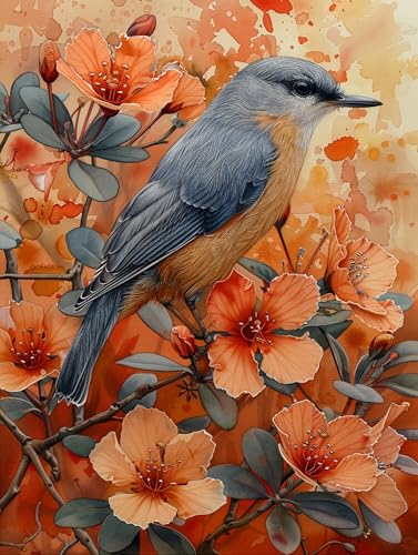 5D Diamond Painting Vogel, Diamond Painting Erwachsene Blume, DIY Basteln Erwachsene, Full Diamant Kunst Malerei Stickerei Kreuzstich Set, Zimmer Deko und Wanddekor, Als Geschenke 70x95cm K-3369 5D Diamond Painting Vogel, Diamond Painting Erwachsene Blume, DIY Basteln Erwachsene, Full Diamant Kunst Malerei Stickerei Kreuzstich Set, Zimmer Deko und Wanddekor, Als Geschenke 70x95cm K-3369 von MAYUPEOU