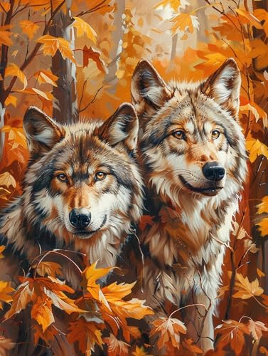 5D Diamond Painting Wolf, Diamond Painting Erwachsene BläTter, DIY Basteln Erwachsene, Full Diamant Kunst Malerei Stickerei Kreuzstich Set, Zimmer Deko und Wanddekor, Als Geschenke 60X80cm R-9746 5D Diamond Painting Wolf, Diamond Painting Erwachsene BläTter, DIY Basteln Erwachsene, Full Diamant Kunst Malerei Stickerei Kreuzstich Set, Zimmer Deko und Wanddekor, Als Geschenke 60X80cm R-9746 von MAYUPEOU
