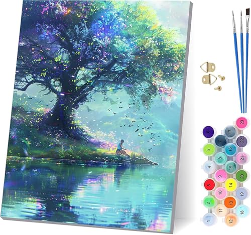Baum Malen Nach Zahlen Erwachsene Mit Rahmen, Malen Nach Zahlen Vogel, DIY Set Erwachsene Mit 3 Pinseln und Acrylfarbe, Paint by Numbers für Deko Wohnzimmer, Geschenke für Frauen 100x135cm 1-3121 Baum Malen Nach Zahlen Erwachsene Mit Rahmen, Malen Nach Zahlen Vogel, DIY Set Erwachsene Mit 3 Pinseln und Acrylfarbe, Paint by Numbers für Deko Wohnzimmer, Geschenke für Frauen 100x135cm 1-3121 von MAYUPEOU