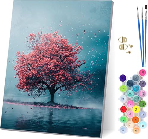 Baum Malen Nach Zahlen Erwachsene Mit Rahmen, Malen Nach Zahlen Vogel, DIY Set Erwachsene Mit 3 Pinseln und Acrylfarbe Knitterfreie Leinwand, Paint by Numbers für Deko Wohnzimmer 40x50cm 5-7983 Baum Malen Nach Zahlen Erwachsene Mit Rahmen, Malen Nach Zahlen Vogel, DIY Set Erwachsene Mit 3 Pinseln und Acrylfarbe Knitterfreie Leinwand, Paint by Numbers für Deko Wohnzimmer 40x50cm 5-7983 von MAYUPEOU