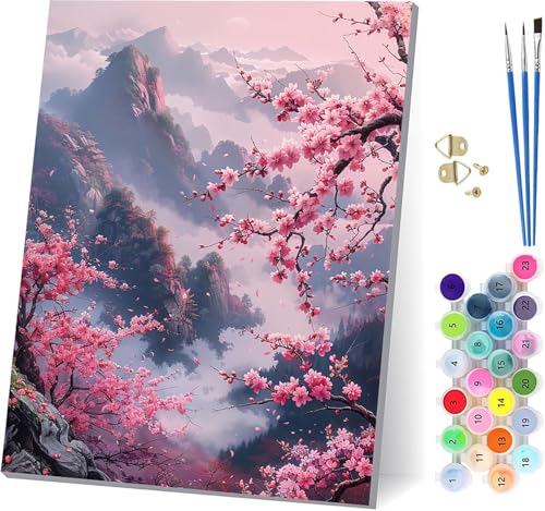Blume Malen Nach Zahlen Erwachsene Mit Rahmen, Malen Nach Zahlen Berg, DIY Set Erwachsene Mit 3 Pinseln und Acrylfarbe, Paint by Numbers für Deko Wohnzimmer, Geschenke für Frauen 100x135cm 0-5573 Blume Malen Nach Zahlen Erwachsene Mit Rahmen, Malen Nach Zahlen Berg, DIY Set Erwachsene Mit 3 Pinseln und Acrylfarbe, Paint by Numbers für Deko Wohnzimmer, Geschenke für Frauen 100x135cm 0-5573 von MAYUPEOU