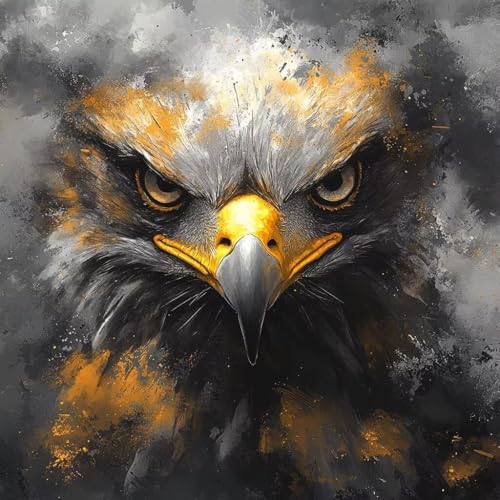 DIY Diamond Painting Eagle, Diamond Painting für Wand Décor, 5D Bastelset Erwachsene, Abstrakt DIY Runder Full Drill Diamant Malerei Set, Diamant Kunst Malerei Stickerei für Anfänger, 60x60cm 0-4662 DIY Diamond Painting Eagle, Diamond Painting für Wand Décor, 5D Bastelset Erwachsene, Abstrakt DIY Runder Full Drill Diamant Malerei Set, Diamant Kunst Malerei Stickerei für Anfänger, 60x60cm 0-4662 von MAYUPEOU