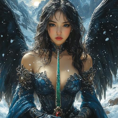 DIY Diamond Painting Frau, Diamond Painting für Wand Décor, 5D Bastelset Erwachsene, FlüGel DIY Runder Full Drill Diamant Malerei Set, Diamant Kunst Malerei Stickerei für Anfänger, 100x100cm B-2859 DIY Diamond Painting Frau, Diamond Painting für Wand Décor, 5D Bastelset Erwachsene, FlüGel DIY Runder Full Drill Diamant Malerei Set, Diamant Kunst Malerei Stickerei für Anfänger, 100x100cm B-2859 von MAYUPEOU