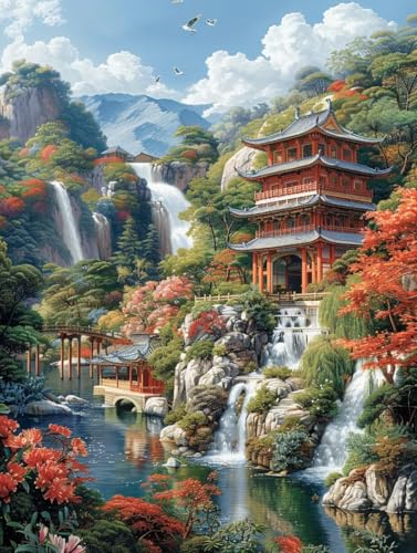 Diamant Painting Bilder Architektur, Diamond Painting Erwachsene Landschaft, 5D DIY Full Drill Stickerei Kreuzstich Set, Mosaikherstellung Bastelset Erwachsene, für Deko Wohnzimmer 80X110cm A-8472 Diamant Painting Bilder Architektur, Diamond Painting Erwachsene Landschaft, 5D DIY Full Drill Stickerei Kreuzstich Set, Mosaikherstellung Bastelset Erwachsene, für Deko Wohnzimmer 80X110cm A-8472 von MAYUPEOU