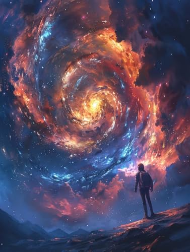 Diamant Painting Bilder Astronaut, Diamond Painting Erwachsene Universum, 5D DIY Full Drill Stickerei Kreuzstich Set, Mosaikherstellung Bastelset Erwachsene, für Deko Wohnzimmer 100x130cm O-6526 von MAYUPEOU