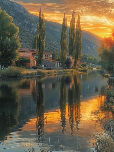 Diamant Painting Bilder Sonnenuntergang, Diamond Painting Erwachsene Landschaft, 5D DIY Full Drill Stickerei Kreuzstich Set, Mosaikherstellung Bastelset Erwachsene, für Deko Wohnzimmer 80X110cm 6-9842 Diamant Painting Bilder Sonnenuntergang, Diamond Painting Erwachsene Landschaft, 5D DIY Full Drill Stickerei Kreuzstich Set, Mosaikherstellung Bastelset Erwachsene, für Deko Wohnzimmer 80X110cm 6-9842 von MAYUPEOU