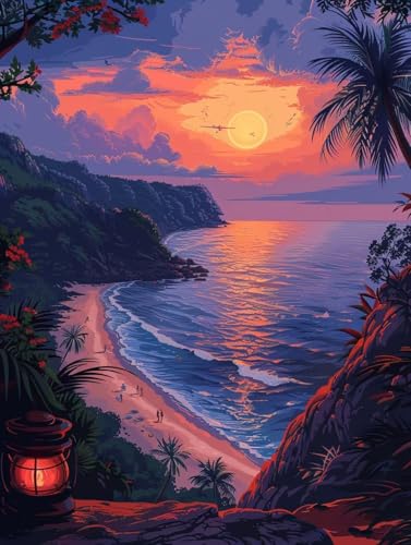 Diamant Painting Bilder Sonnenuntergang, Diamond Painting Erwachsene Landschaft, 5D DIY Full Drill Stickerei Kreuzstich Set, Mosaikherstellung Bastelset Erwachsene, für Deko Wohnzimmer 80X110cm 7-6392 Diamant Painting Bilder Sonnenuntergang, Diamond Painting Erwachsene Landschaft, 5D DIY Full Drill Stickerei Kreuzstich Set, Mosaikherstellung Bastelset Erwachsene, für Deko Wohnzimmer 80X110cm 7-6392 von MAYUPEOU