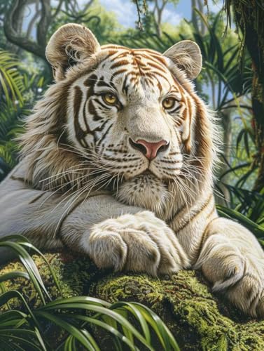 Diamant Painting Bilder Tier, Diamond Painting Erwachsene Tiger, 5D DIY Full Drill Stickerei Kreuzstich Set, Mosaikherstellung Bastelset Erwachsene, für Deko Wohnzimmer Geschenke 30x40cm 2-4459 Diamant Painting Bilder Tier, Diamond Painting Erwachsene Tiger, 5D DIY Full Drill Stickerei Kreuzstich Set, Mosaikherstellung Bastelset Erwachsene, für Deko Wohnzimmer Geschenke 30x40cm 2-4459 von MAYUPEOU