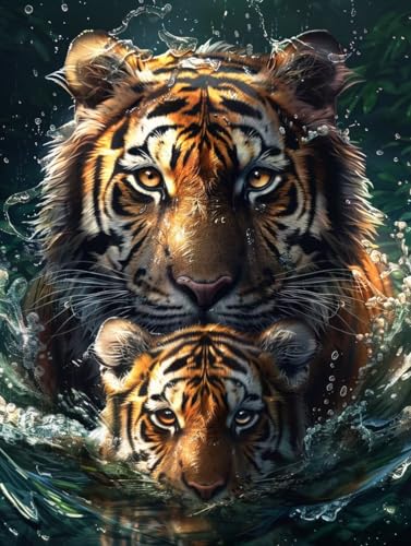Diamant Painting Bilder Tiger, Diamond Painting Erwachsene Tier, 5D DIY Full Drill Stickerei Kreuzstich Set, Mosaikherstellung Bastelset Erwachsene, für Deko Wohnzimmer Geschenke 100x135cm G-7192 Diamant Painting Bilder Tiger, Diamond Painting Erwachsene Tier, 5D DIY Full Drill Stickerei Kreuzstich Set, Mosaikherstellung Bastelset Erwachsene, für Deko Wohnzimmer Geschenke 100x135cm G-7192 von MAYUPEOU