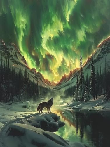 Diamond Painting Erwachsene Aurora, Diamant Painting Bilder Wolf, 5D DIY Full Drill Stickerei Kreuzstich Set, Mosaikherstellung Bastelset Erwachsene, für Deko Wohnzimmer Geschenke 40X50cm 3-9667 Diamond Painting Erwachsene Aurora, Diamant Painting Bilder Wolf, 5D DIY Full Drill Stickerei Kreuzstich Set, Mosaikherstellung Bastelset Erwachsene, für Deko Wohnzimmer Geschenke 40X50cm 3-9667 von MAYUPEOU