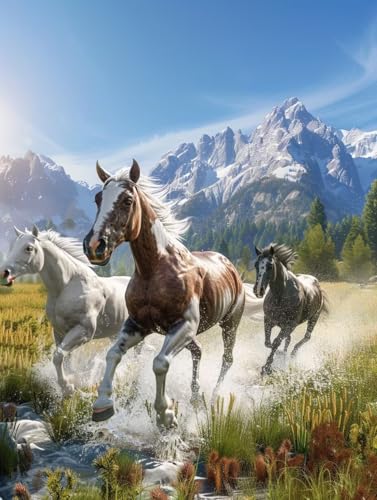 Diamond Painting Erwachsene Horse, Diamant Painting Bilder Berg, 5D DIY Full Drill Stickerei Kreuzstich Set, Mosaikherstellung Bastelset Erwachsene, für Deko Wohnzimmer Geschenke 100x130cm I-5930 Diamond Painting Erwachsene Horse, Diamant Painting Bilder Berg, 5D DIY Full Drill Stickerei Kreuzstich Set, Mosaikherstellung Bastelset Erwachsene, für Deko Wohnzimmer Geschenke 100x130cm I-5930 von MAYUPEOU