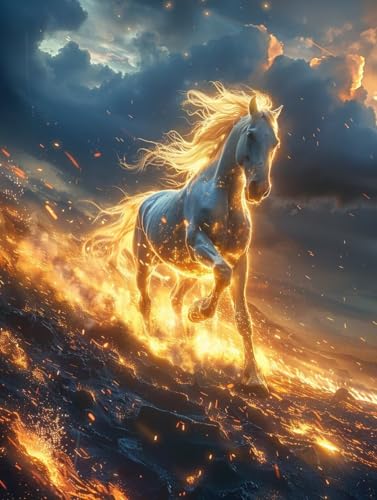Diamond Painting Erwachsene Horse, Diamant Painting Bilder Flamme, 5D DIY Full Drill Stickerei Kreuzstich Set, Mosaikherstellung Bastelset Erwachsene, für Deko Wohnzimmer Geschenke 100x130cm F-4945 Diamond Painting Erwachsene Horse, Diamant Painting Bilder Flamme, 5D DIY Full Drill Stickerei Kreuzstich Set, Mosaikherstellung Bastelset Erwachsene, für Deko Wohnzimmer Geschenke 100x130cm F-4945 von MAYUPEOU