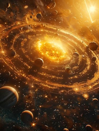 Diamond Painting Erwachsene Planet, Diamant Painting Bilder Landschaft, 5D DIY Full Drill Stickerei Kreuzstich Set, Mosaikherstellung Bastelset Erwachsene, für Deko Wohnzimmer Geschenke 30x40cm F-7825 von MAYUPEOU