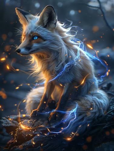 Diamond Painting Erwachsene Wolf, Diamant Painting Bilder Tier, 5D DIY Full Drill Stickerei Kreuzstich Set, Mosaikherstellung Bastelset Erwachsene, für Deko Wohnzimmer Geschenke 70x95cm 6-6379 von MAYUPEOU