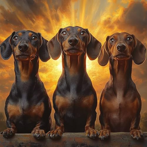 Diamond Painting Hund, Diamond Painting Erwachsene Anfänger Sonnenuntergang, DIY Diamant Malerei Basteln Set, 5D Runder Full Drill Diamant Malerei Set, für Home Décor, Geschenke, 80x80cm 0-6422 Diamond Painting Hund, Diamond Painting Erwachsene Anfänger Sonnenuntergang, DIY Diamant Malerei Basteln Set, 5D Runder Full Drill Diamant Malerei Set, für Home Décor, Geschenke, 80x80cm 0-6422 von MAYUPEOU