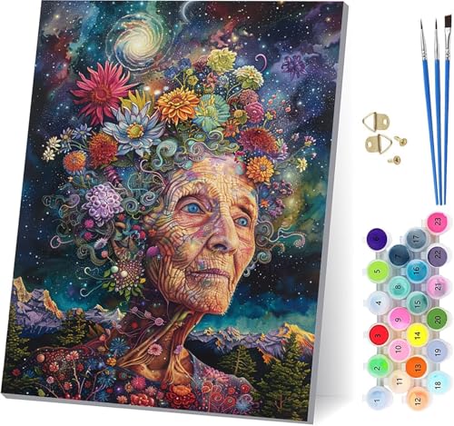 Frau Malen Nach Zahlen Erwachsene Mit Rahmen, Malen Nach Zahlen Blume, DIY Set Erwachsene Mit 3 Pinseln und Acrylfarbe Knitterfreie Leinwand, Paint by Numbers für Deko Wohnzimmer 20x30cm 0-5200 Frau Malen Nach Zahlen Erwachsene Mit Rahmen, Malen Nach Zahlen Blume, DIY Set Erwachsene Mit 3 Pinseln und Acrylfarbe Knitterfreie Leinwand, Paint by Numbers für Deko Wohnzimmer 20x30cm 0-5200 von MAYUPEOU
