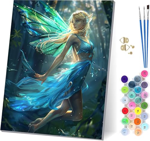 Frau Malen Nach Zahlen Erwachsene Mit Rahmen, Malen Nach Zahlen Elfe, DIY Set Erwachsene Mit 3 Pinseln und Acrylfarbe Knitterfreie Leinwand, Paint by Numbers für Deko Wohnzimmer 50x65cm 7-9488 Frau Malen Nach Zahlen Erwachsene Mit Rahmen, Malen Nach Zahlen Elfe, DIY Set Erwachsene Mit 3 Pinseln und Acrylfarbe Knitterfreie Leinwand, Paint by Numbers für Deko Wohnzimmer 50x65cm 7-9488 von MAYUPEOU