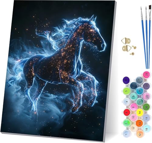 Horse Malen Nach Zahlen Erwachsene Mit Rahmen, Malen Nach Zahlen Tier, DIY Set Erwachsene Mit 3 Pinseln und Acrylfarbe, Paint by Numbers für Deko Wohnzimmer, Geschenke für Frauen 100x135cm W-3831 Horse Malen Nach Zahlen Erwachsene Mit Rahmen, Malen Nach Zahlen Tier, DIY Set Erwachsene Mit 3 Pinseln und Acrylfarbe, Paint by Numbers für Deko Wohnzimmer, Geschenke für Frauen 100x135cm W-3831 von MAYUPEOU
